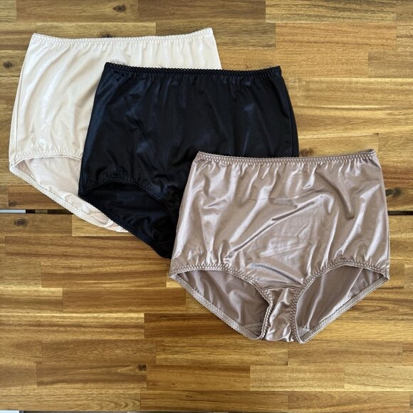 Three VANITY FAIR Vintage Panties Satin Size 2X (FITS XL) Granny Femenine *READ - Picture 5 of 9